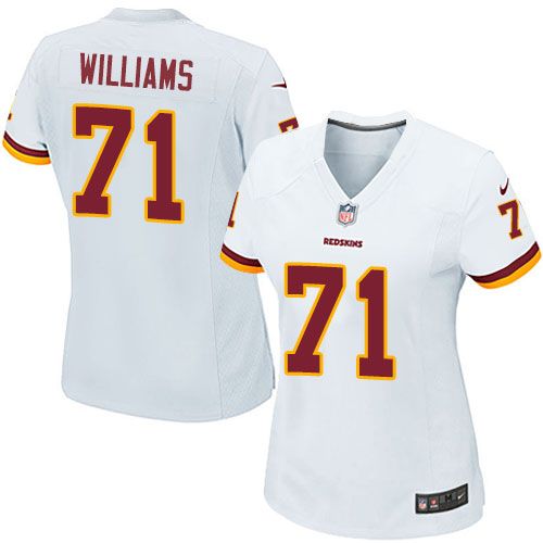Nike Redskins #71 Trent Williams White Women's Stitched NFL Elite Jersey